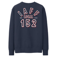 Load image into Gallery viewer, IAFF 152 Navy & Crimson logo - Gildan Crewneck Sweatshirt