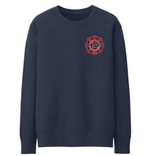 Load image into Gallery viewer, IAFF 152 Navy & Crimson logo - Gildan Crewneck Sweatshirt