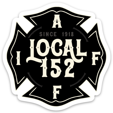 Local 152 Black Decal