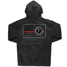Load image into Gallery viewer, IAFF 152 Red Line Flag - Gildan Hoodie
